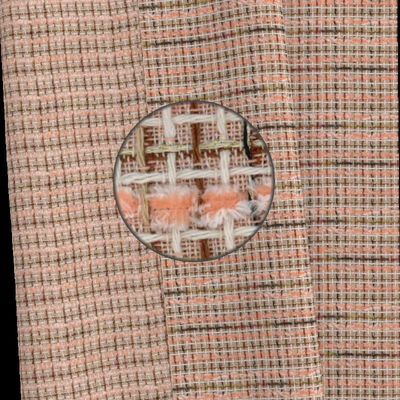 100% Polyester linen tweed fabric Colorful Rough Checks Faux Wool Tweed Fabric Black