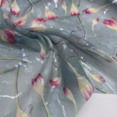 Low Shrinkage Woven Jacquard Fabric Cut Foiled Fabric L02-026