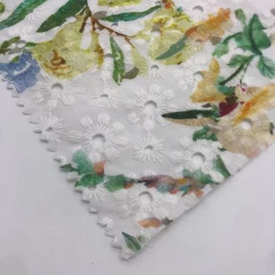 Shoes Printed Cotton Embroidery Fabric Textile M04-LK012