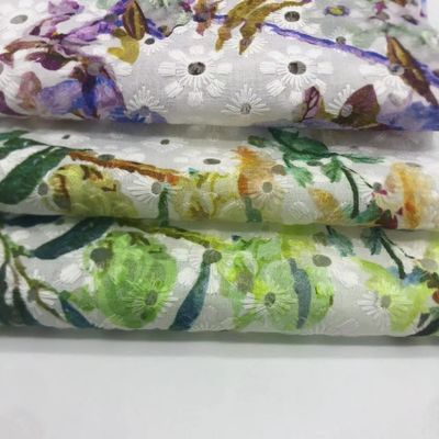 Shoes Printed Cotton Embroidery Fabric Textile M04-LK012