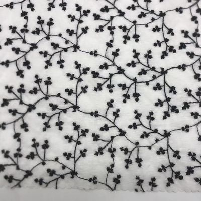 Cotton Printed Embroidery Fabric  For Garment M04-LK017