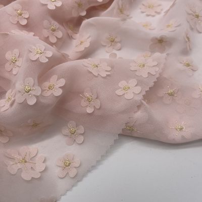 Printed Fashionable Embroidery Cotton Cloth For Garment M04-030