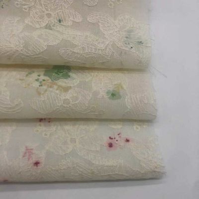 Garment Various Weight Embroidery Cotton Fabric M04-LK008