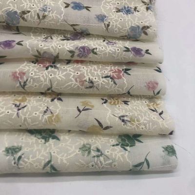 Garment Various Weight Embroidery Cotton Fabric M04-LK008