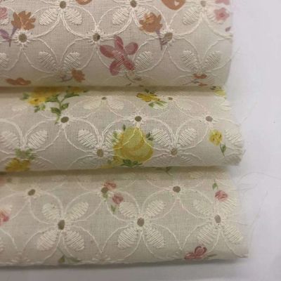Fabric Embroidery Cotton Material For Garment And Home Textile M04-LK007