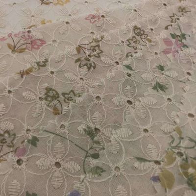 Fabric Embroidery Cotton Material For Garment And Home Textile M04-LK007