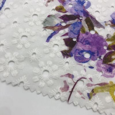 Shoes Printed Cotton Embroidery Fabric Textile M04-LK012