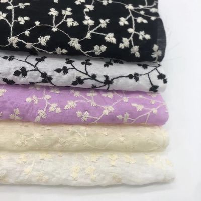 Cotton Printed Embroidery Fabric  For Garment M04-LK017