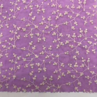 Cotton Printed Embroidery Fabric  For Garment M04-LK017