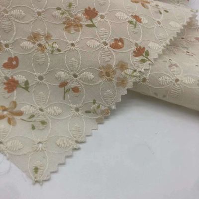 Fabric Embroidery Cotton Material For Garment And Home Textile M04-LK007