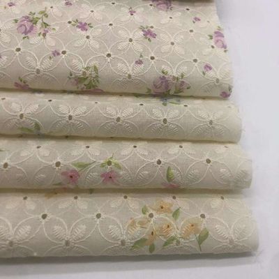 Fabric Embroidery Cotton Material For Garment And Home Textile M04-LK007