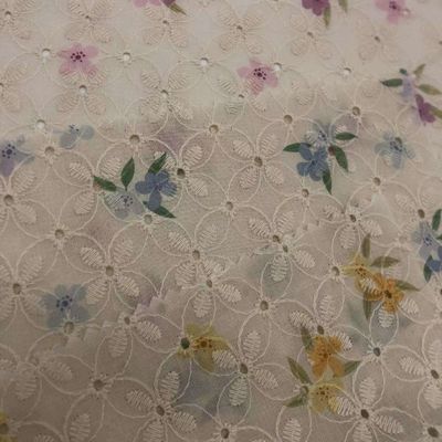 Fabric Embroidery Cotton Material For Garment And Home Textile M04-LK007